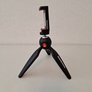 Manfrotto MTPIXI-B Compact Mini Table Tripod With Ball Head & Phone Holder ITALY